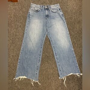 Joe's Jeans Light Blue Wide Leg Frayed Hem